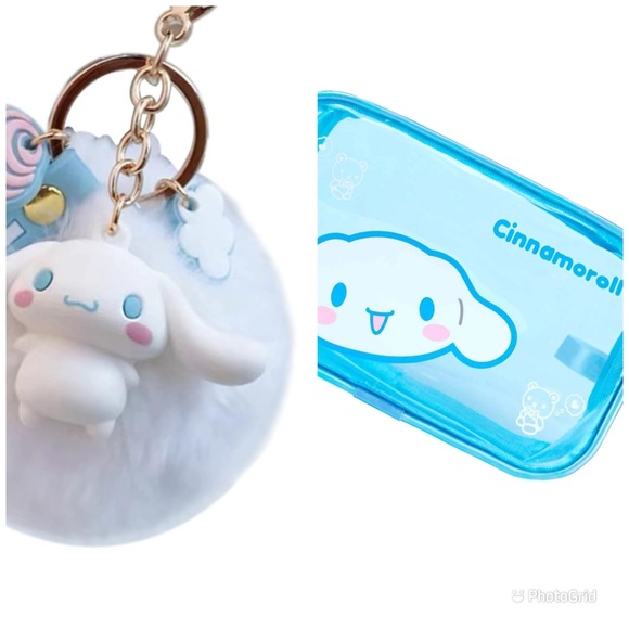 Cinnamon Roll Hello Kitty Character small bag and Keychain - Picture 1 of 6